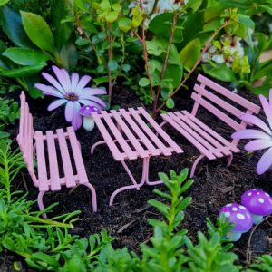 Mini Park Bench Set - Pink